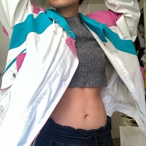 Vintage bomber rain jacket